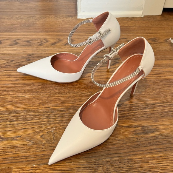 AMINA MUADDI URSINA PUMP 105 WHITE NAPA - Picture 10 of 13